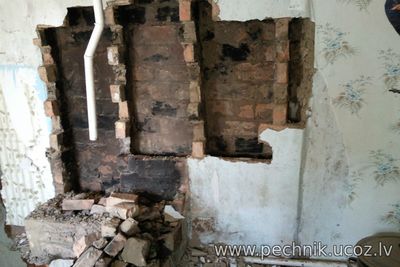 Демонтаж старой печи